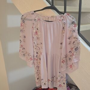 Blush Floral Boho Peasant Tunic